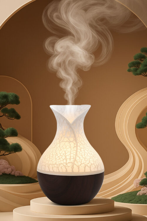 ZenBloom Ultrasonic Aroma Humidifier – Vase Design