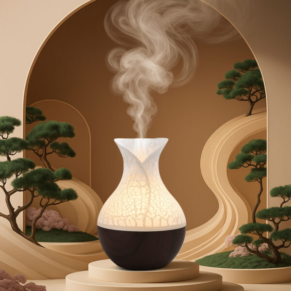 ZenBloom Ultrasonic Aroma Humidifier – Vase Design