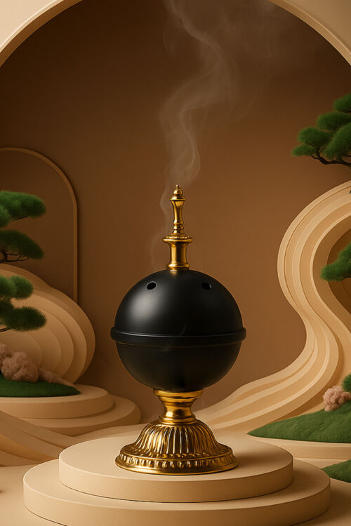 RoyalMist Electric Oud Burner – Black & Gold Edition